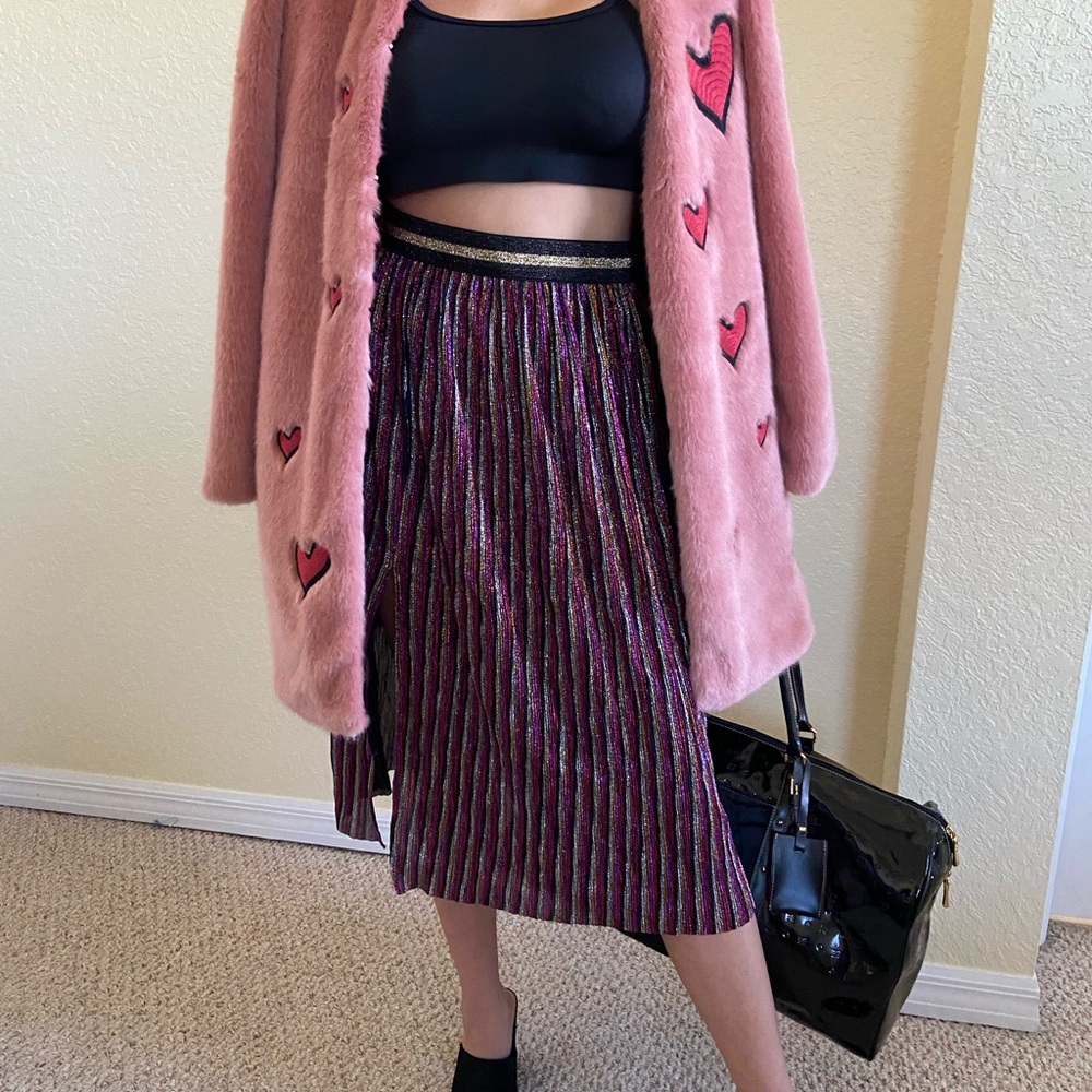 Topshop Sparkle Midi Skirt